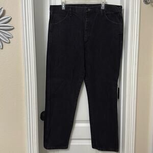 Rustler vintage y2k  mens black dark wash jeans straight cotton size 40x 30